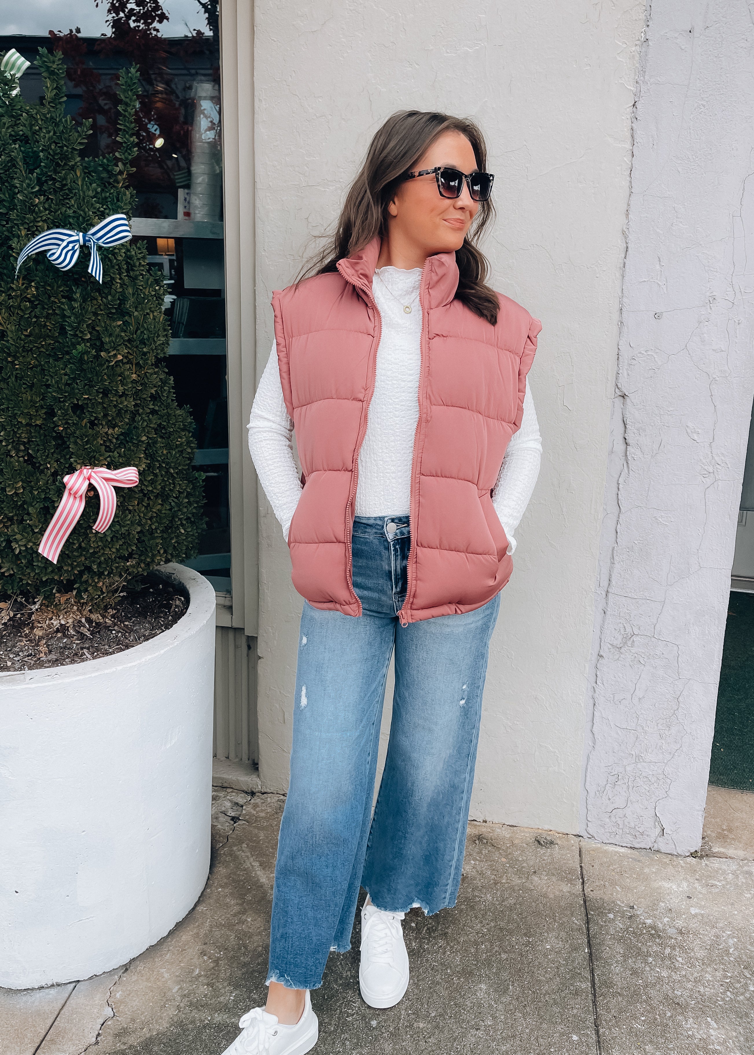 【美品】SUPPLIER PUFFER VEST & DENIM PANTS Clear My Mind Puffer Vest – The Sassy Owl Boutique