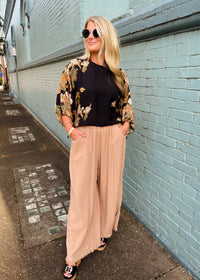 As Promised Latte Linen Pants