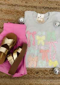 Pastel Bow Collage Graphic Tee (S-2XL)