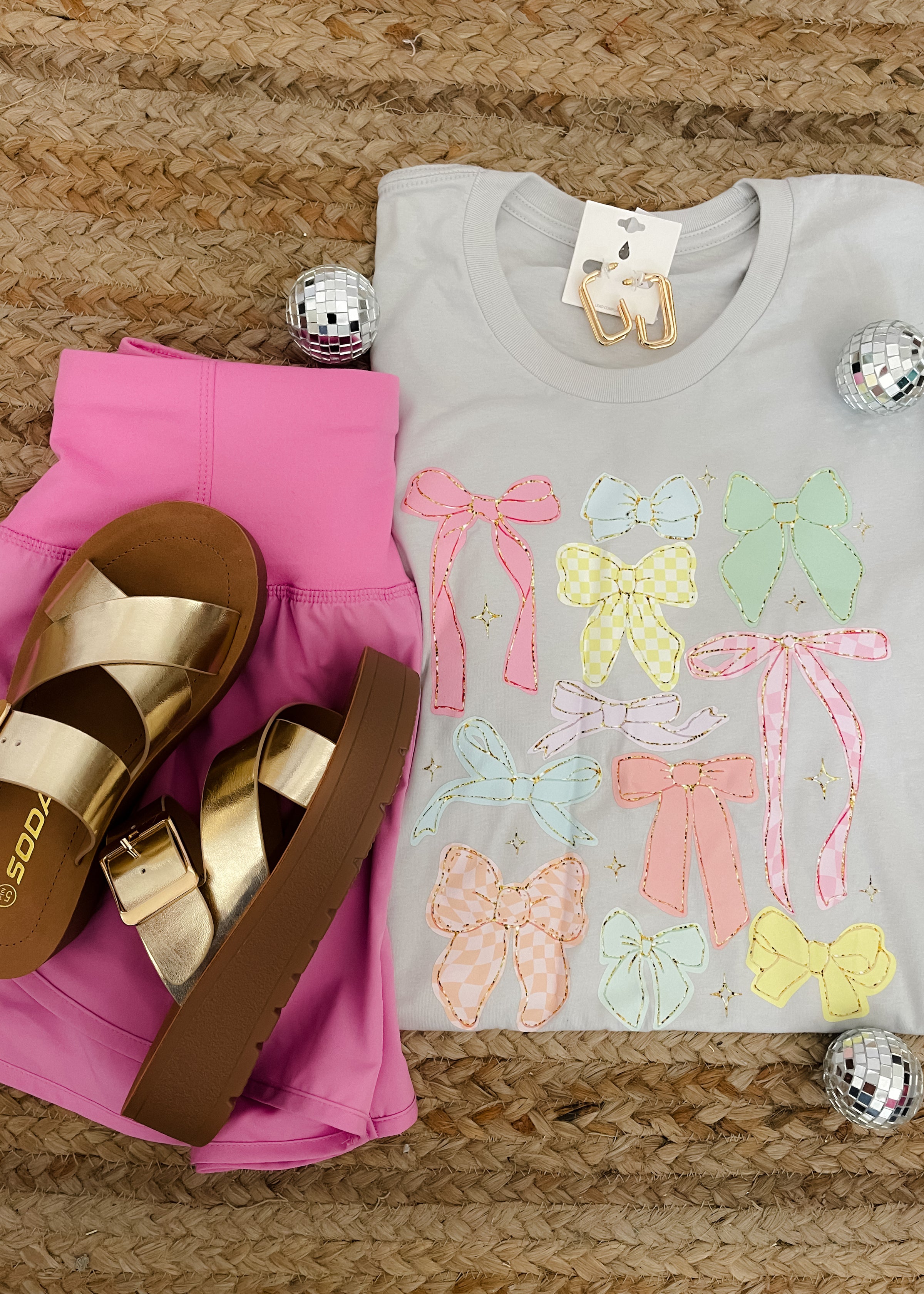 Pastel Bow Collage Graphic Tee (S-2XL)