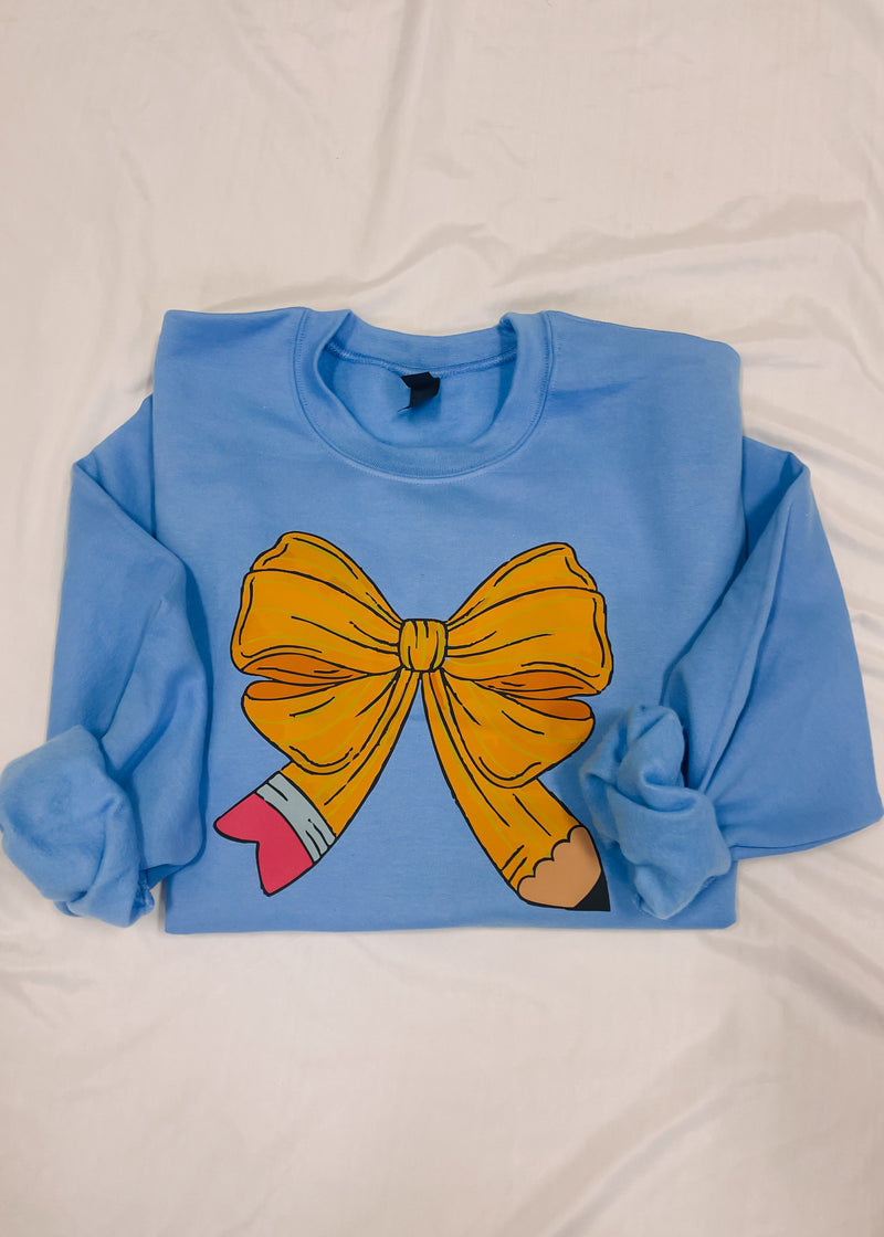 Bow Pencil Sweatshirt (S-2XL)