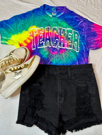 Teacher Varsity Tie Dye Graphic Tee (S-XL)