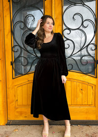 New Traditions Velvet Midi Dress