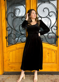 New Traditions Velvet Midi Dress