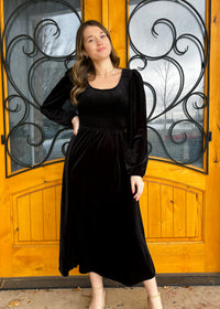 New Traditions Velvet Midi Dress