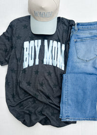 Boy Mom Star Print Graphic Tee (S-2XL)