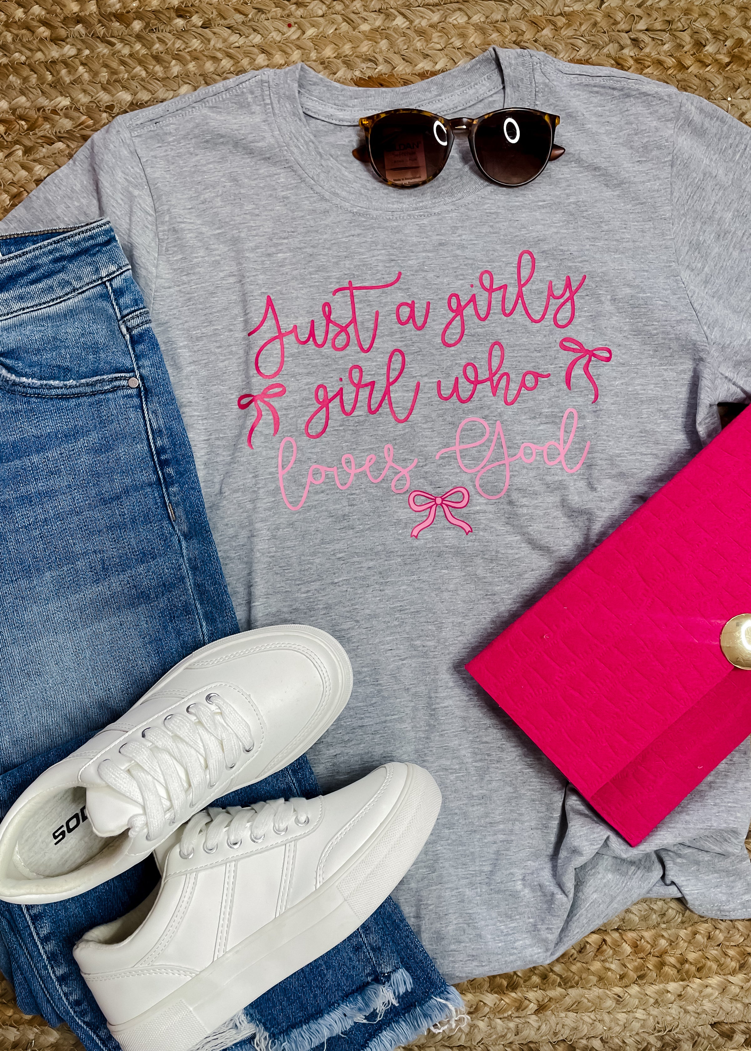 Just A Girly Girl Who Loves God Graphic Tee (S-2XL)