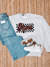 Retro Checkered Mama Sweatshirt (S-2XL)