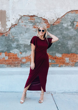 Beyond Iconic Pleated Wrap Midi Dress