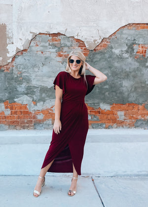 Beyond Iconic Pleated Wrap Midi Dress