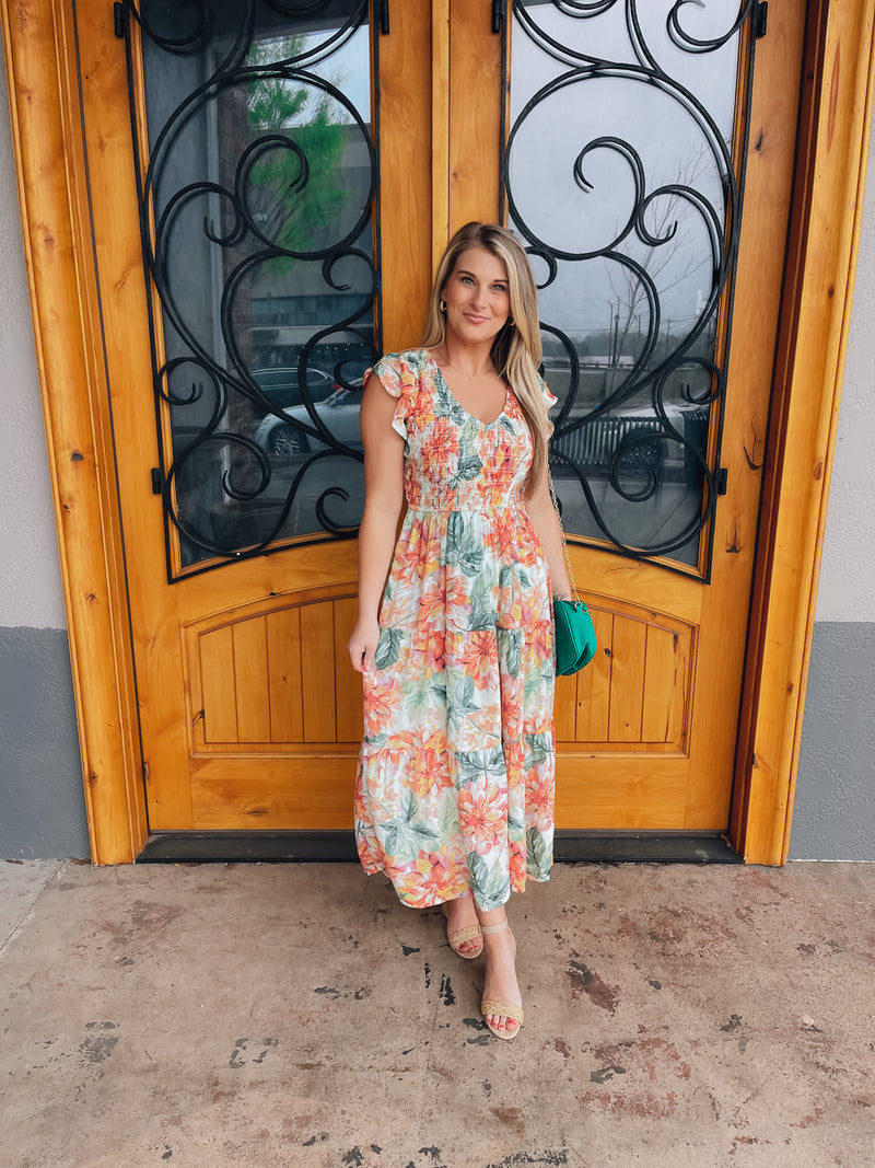 Perfect Bouquet Midi Dress (S-3XL)