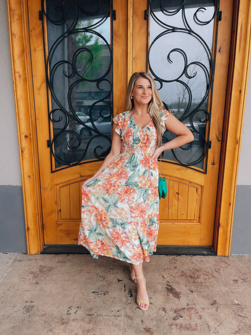 Perfect Bouquet Midi Dress (S-3XL)