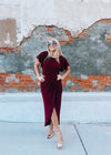 Beyond Iconic Pleated Wrap Midi Dress