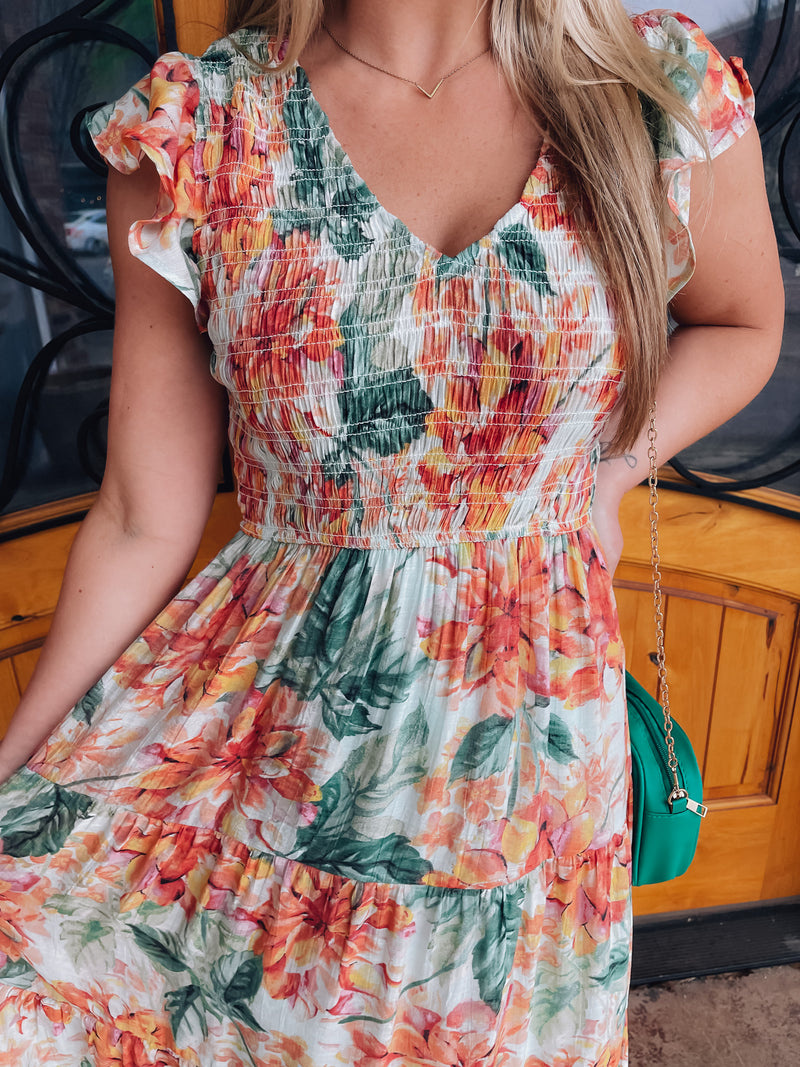 Perfect Bouquet Midi Dress (S-3XL)