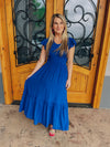 Irresistible Charm Midi Dress - Royal Blue