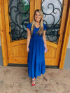 Irresistible Charm Midi Dress - Royal Blue