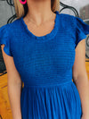 Irresistible Charm Midi Dress - Royal Blue