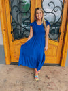 Irresistible Charm Midi Dress - Royal Blue