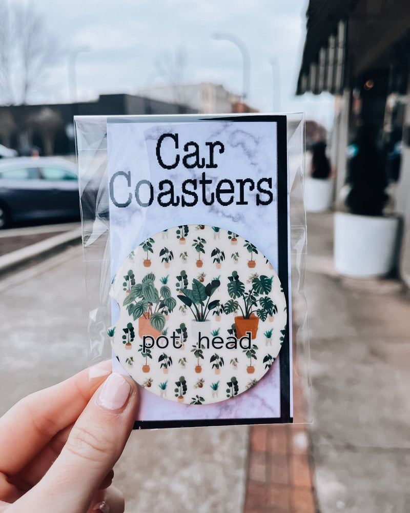 Pot Head Plants Car Coasters