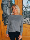 Used To You Striped Boat Neck Top