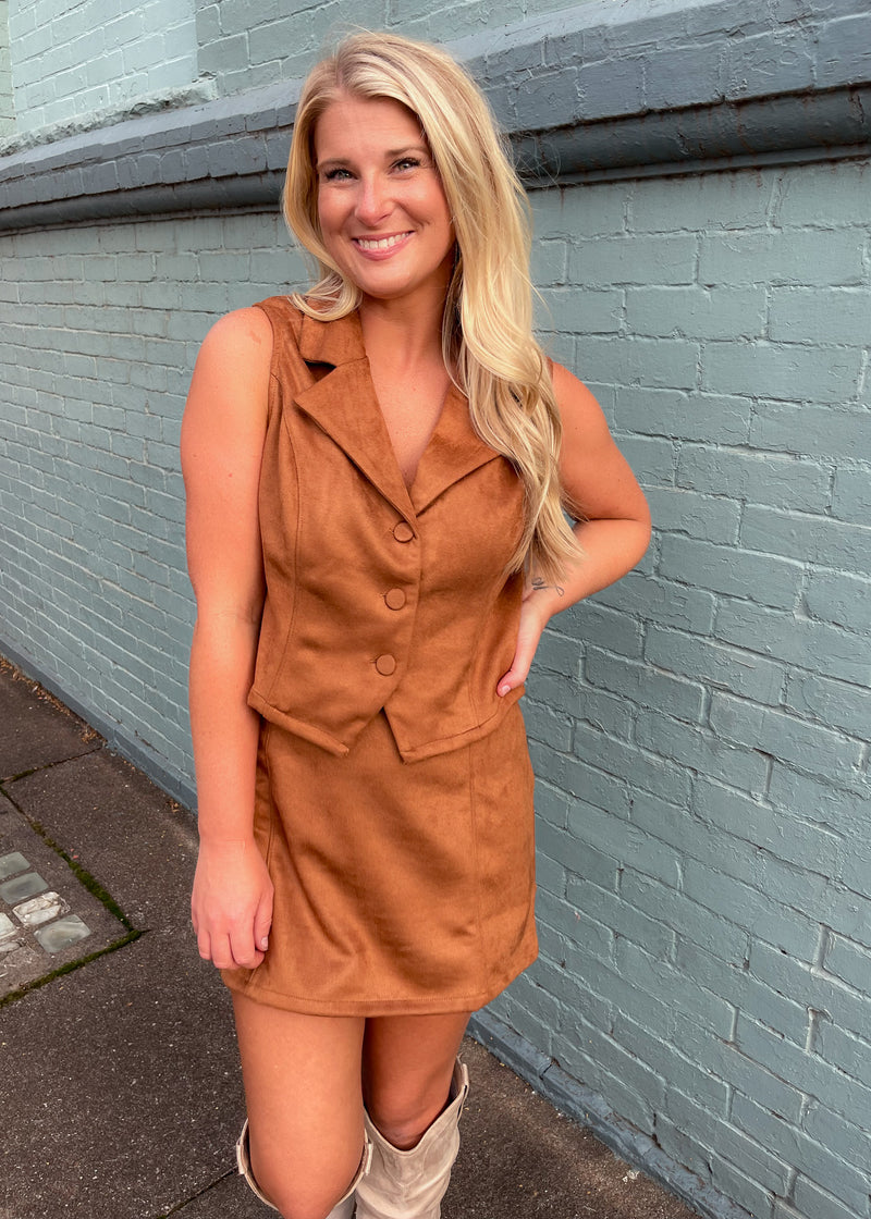 The Final Thought Suede Two Piece Set