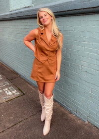 The Final Thought Suede Two Piece Set