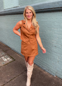 The Final Thought Suede Two Piece Set