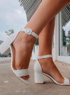 All My Dreams White Pearl Heels