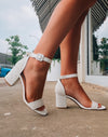 All My Dreams White Pearl Heels