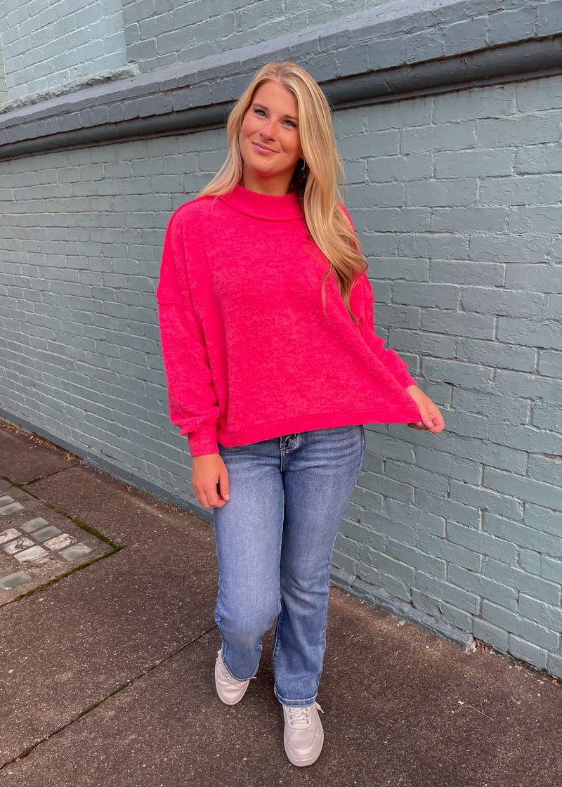 Set The Tone Turtle Neck Fleece Sweater