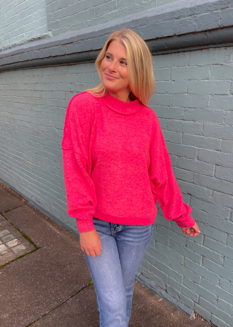 Set The Tone Turtle Neck Fleece Sweater