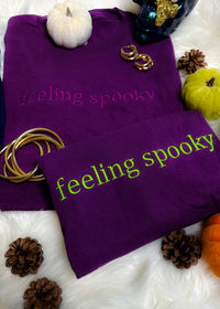 Feeling Spooky Embroidered Graphic Tee (S-2XL)