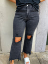 Not Just Anybody Black Distressed Jeans