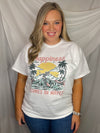 Put your happy on the forefront with our “Happiness Comes In Waves” Graphic Tee! This unisex, short-sleeved tee is the perfect way to bring beach vibes to any day. Plus, the round neckline and comfy fit will have you livin' the life of leisure and squealin' with joy! So, come on in and let the good times roll!
