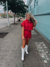 Change The Game Romper- Red