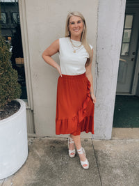 A Glorious Time Midi Skirt