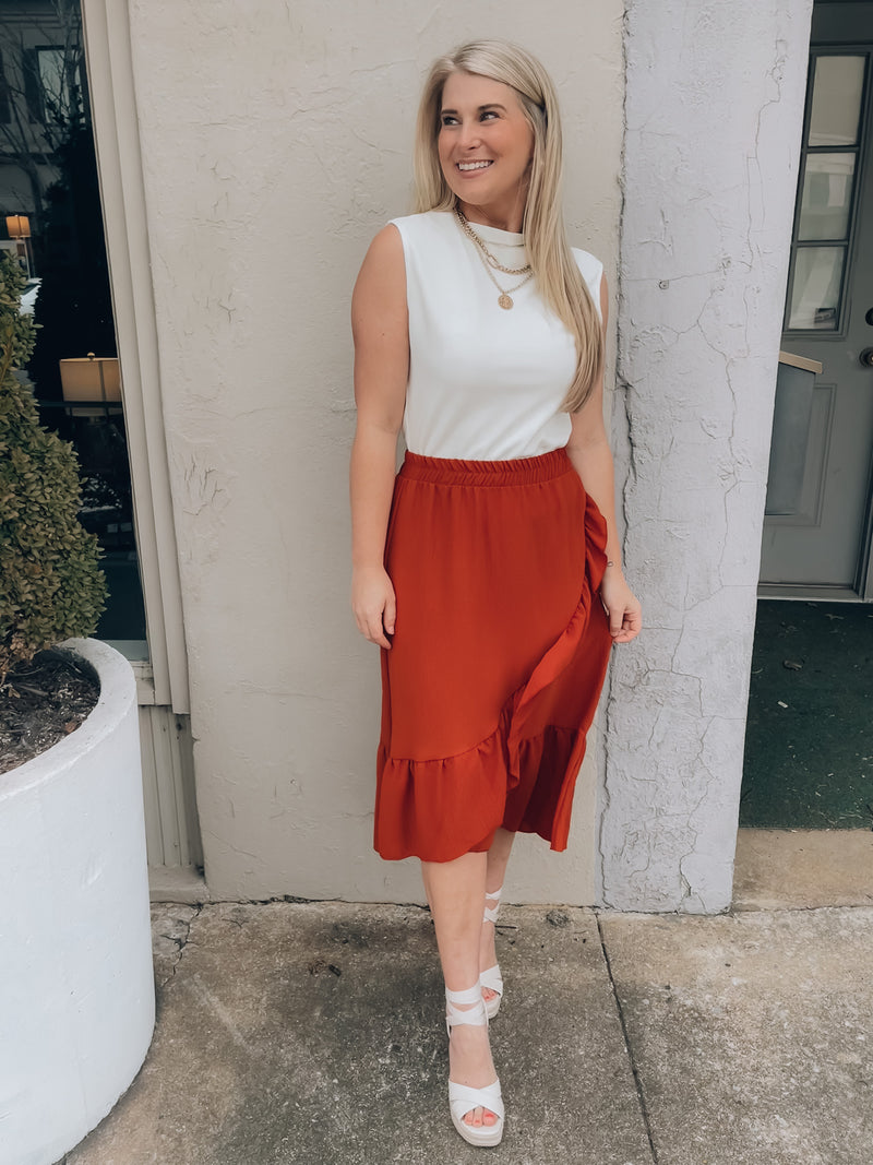 A Glorious Time Midi Skirt