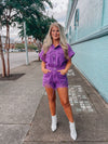 Change The Game Romper- Purple