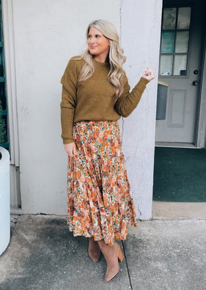 Elegance Above All Midi Skirt