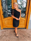 Add a little sass to your wardrobe with this oh-so-flattering asymmetrical one shoulder dress. Features a mini length, sheer puff sleeve and a hidden side zipper for a fitted fit. Be the best dress anytime you walk into a room with the A Little Sass One Shoulder Dress. 