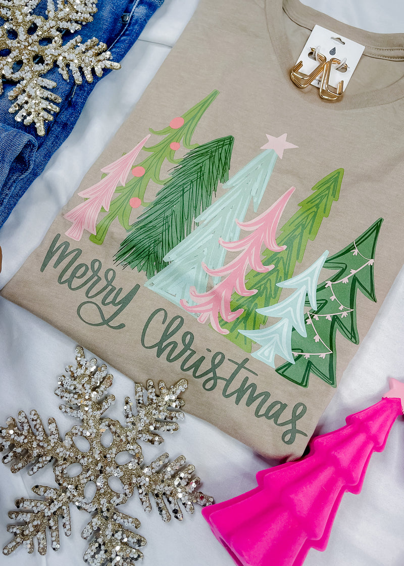Merry Christmas Tree Graphic Tee (S-3XL)