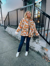 Wild Honey Floral Quilted Puffer Jacket