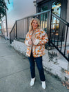 Wild Honey Floral Quilted Puffer Jacket