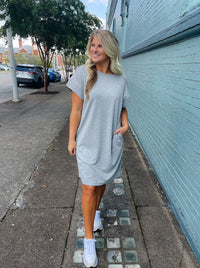 Always Carefree Dress- Heather Grey