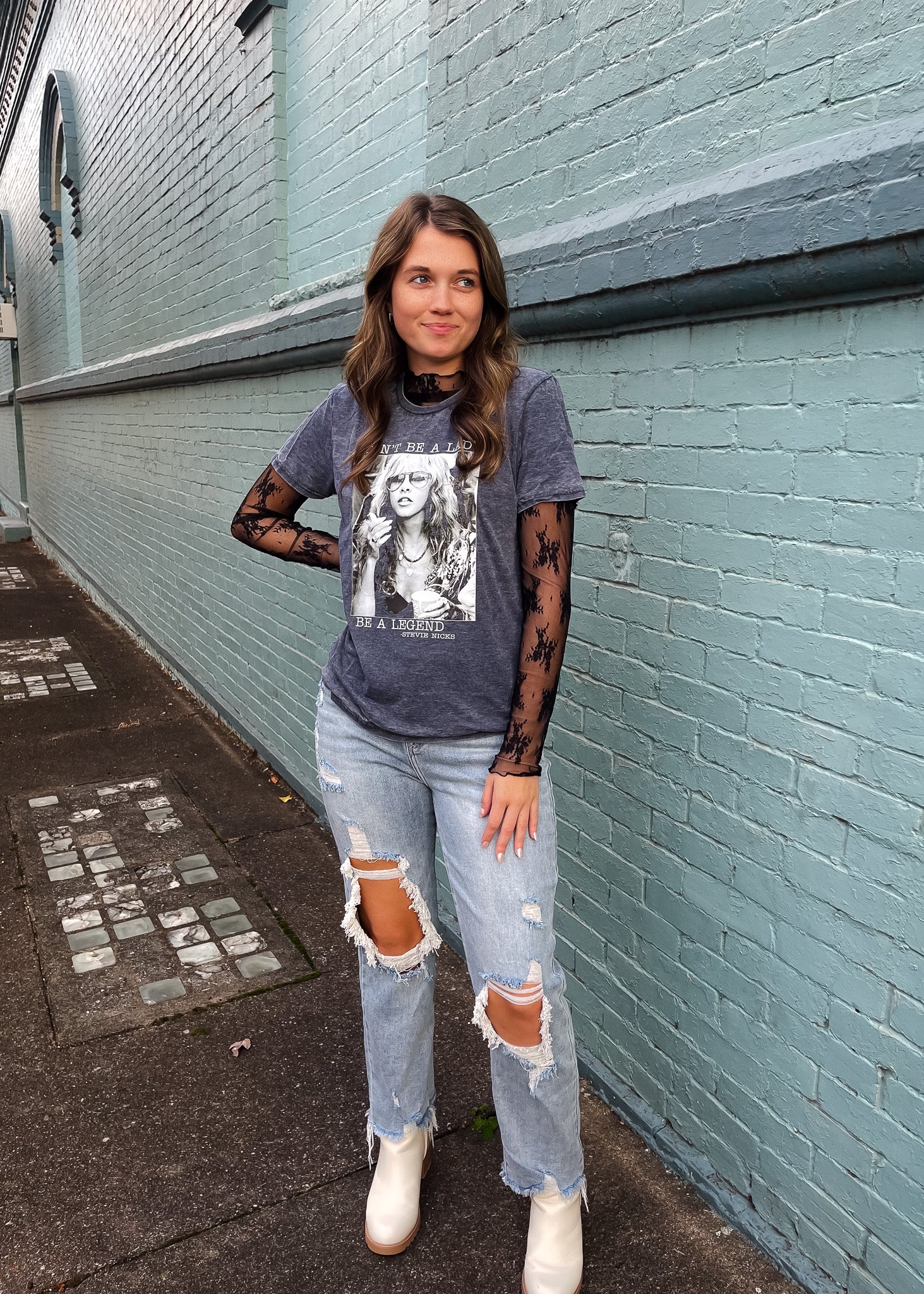 The Upper Hand Lace Long Sleeve Top