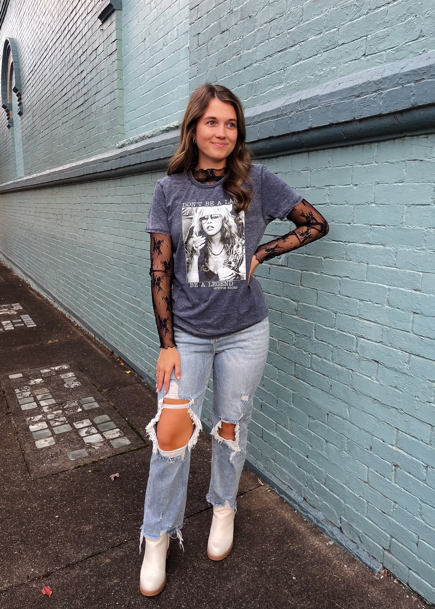 The Upper Hand Lace Long Sleeve Top