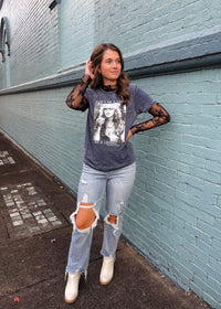 Acid Wash Stevie Nicks Graphic Tee (S-XL)