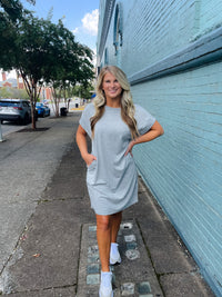 Always Carefree Dress- Heather Grey