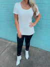 Basic White Short Sleeve Tee (S-XL)