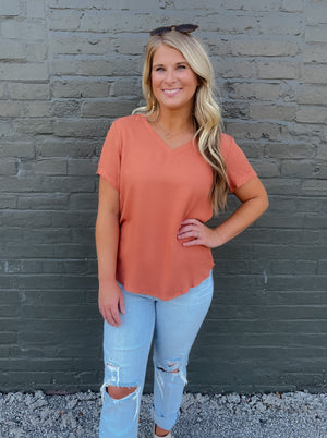Care To Be V-Neck Top (S-XL)
